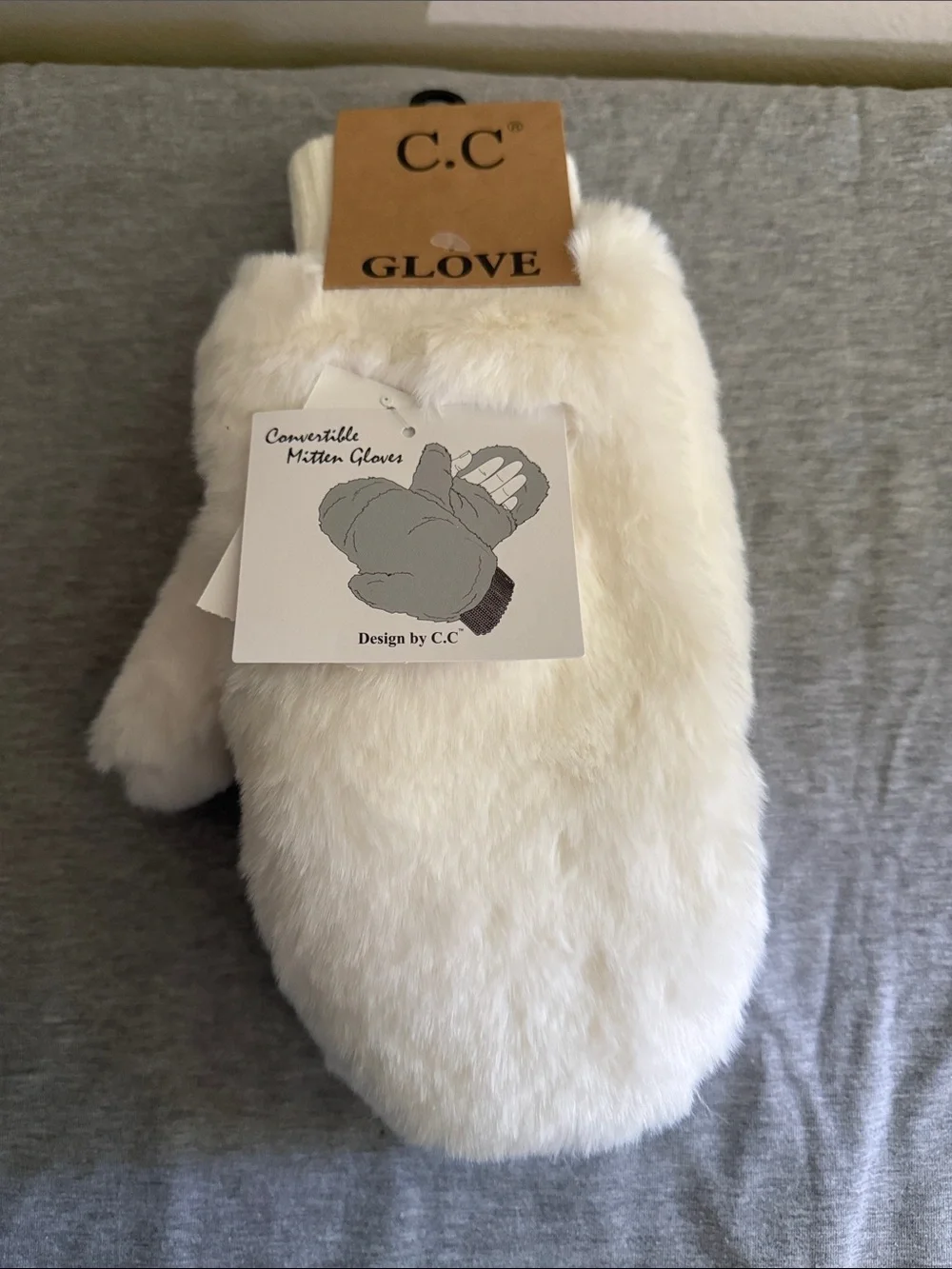Authentic C.C Sherpa Polar Fleece Mittens with Plush Lining